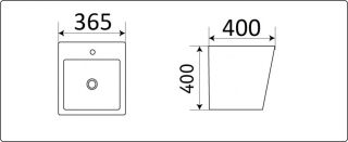 Раковина CeramaLux 500V белая 36.5 см